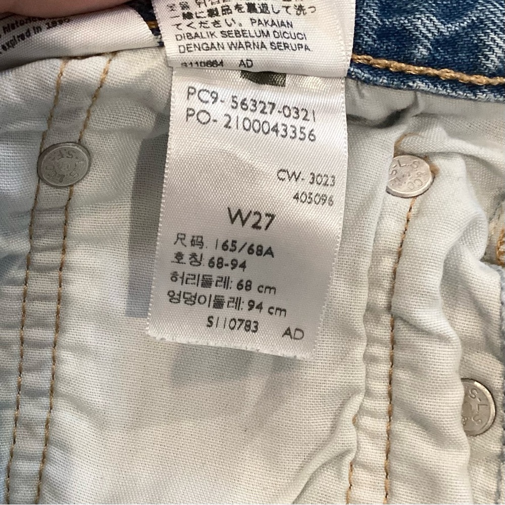 Levi’s 501 W27 (US 4/5) Denim Women’s Shorts High Rise Distressed 56327-0321 - Picture 9 of 11